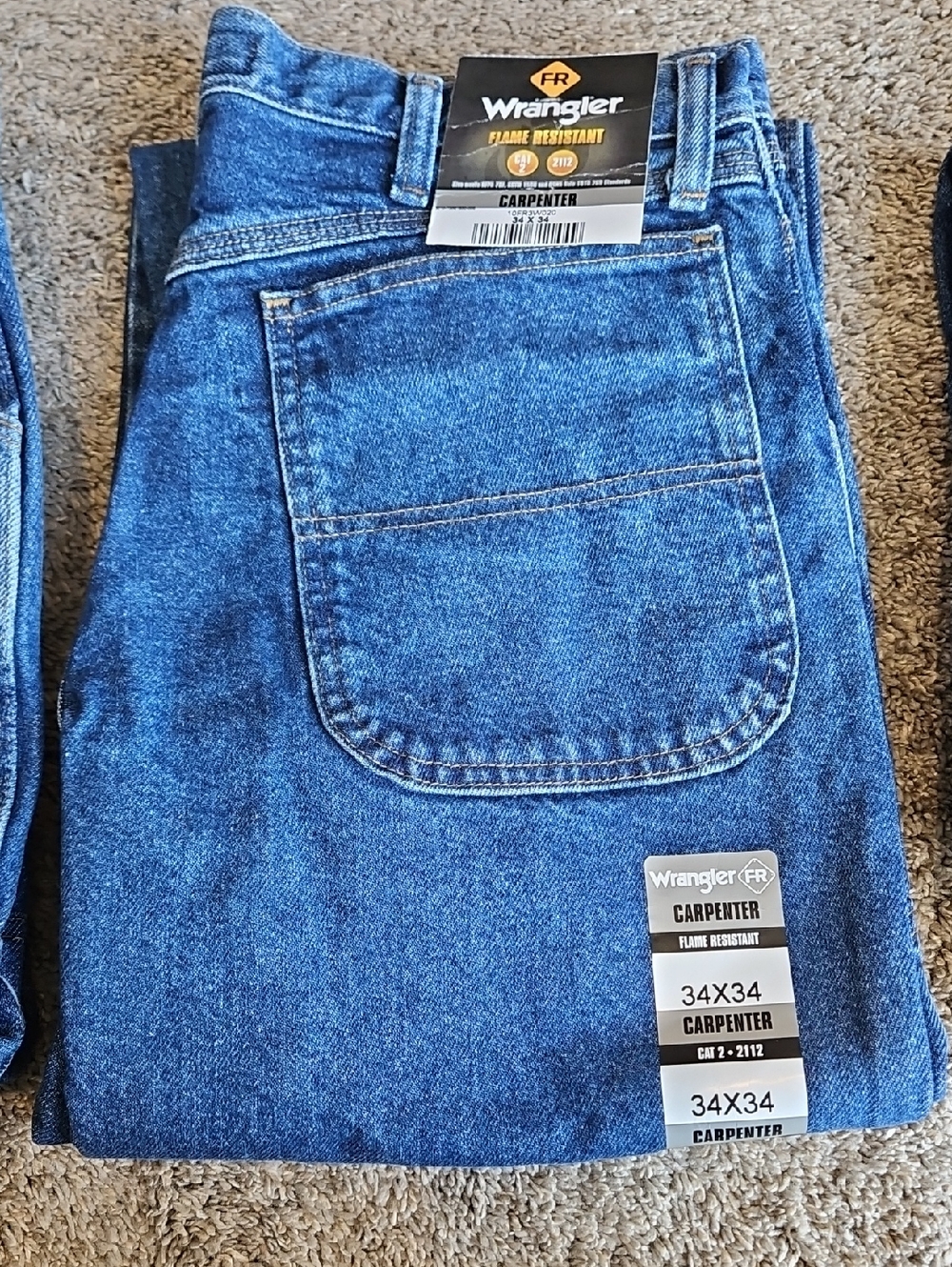 Wrangler Carpenter Relaxed Jeans - Blue Denim